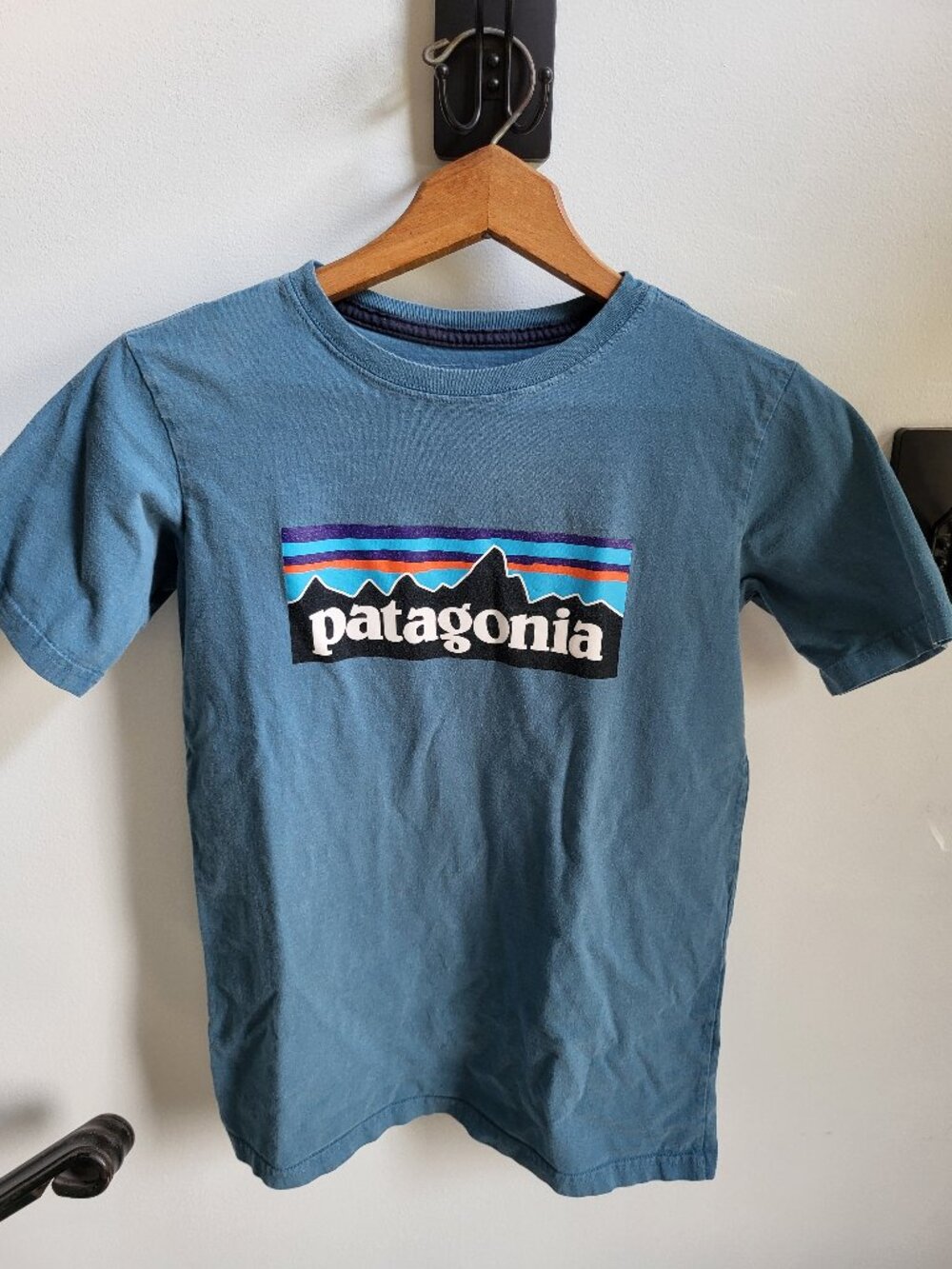 Patagonia Organic Cotton Blue T-Shirt – Youth Size XL (14)